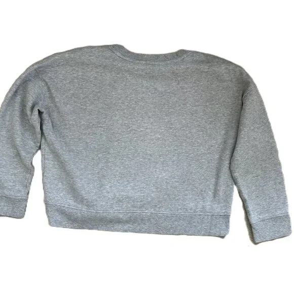 Calvin Klein Performance Logo Relaxed Cropped Sweatshirt Pearl Gray Large - Picture 5 of 7